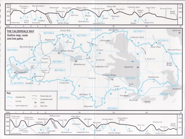 The Calderdale Way - Map