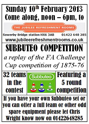 Subbuteo Competion - February 2013